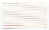 Bill Monbouquette Signed 3x5 Index Card Baseball Autographed Signature