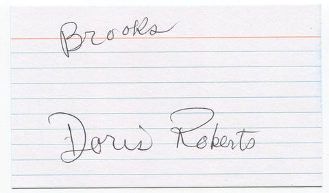 Doris Roberts Signed 3x5 Index Card Autograph Signature Everybody Loves Raymond
