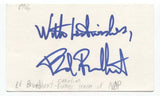 Ed Broadbent Signed 3x5 Index Card Autographed Signature Politician