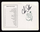 Chris DiMarco Signed Masters Scorecard Autographed Golf Augustus Signature