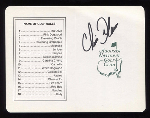 Chris DiMarco Signed Masters Scorecard Autographed Golf Augustus Signature
