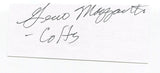 Geno Mazzanti Signed Cut 3x5 Index Card Autographed NFL Football 1950 Colts RARE