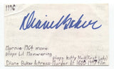 Diane Baker Signed 3x5 Index Card Autographed Signature Actress Anne Frank