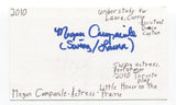 Megan Campanile Signed 3x5 Index Card Autographed Actress The Mindy Project
