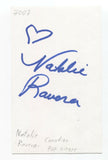 Natalie Ravera Signed 3x5 Index Card Autographed Signature Canadian Pop Singer