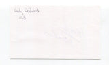 Woody Woodward Signed 3x5 Index Card Autographed Baseball MLB Milwaukee Braves