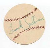 Frank Sullivan Signed Paper Baseball Autographed Signature Boston Red Sox