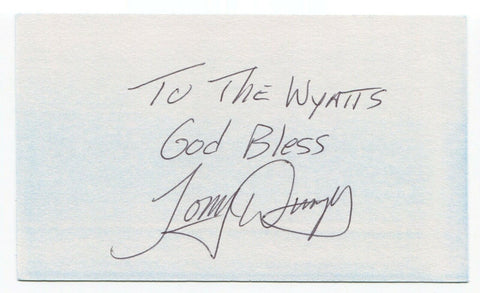 Tony Dungy Signed 3x5 Index Card Autographed Signature Football Coach HOF