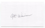 Art Weiner Signed 3x5 Index Card Autograph Football NFL New York Yanks CFHOF