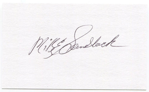 Mike Sandlock Signed 3x5 Index Card Autographed MLB Baseball Brooklyn Dodgers