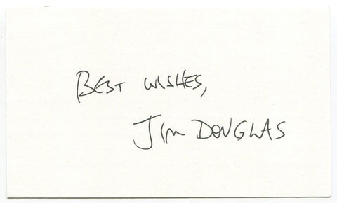 Jim Douglas Signed 3x5 Index Card Autographed Governor of Vermont
