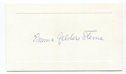 Emma Gelders Sterne Signed Card Autographed Signature Author Children's Writer