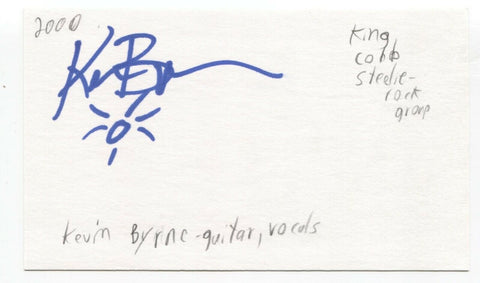 King Cobb Steelie - Kevan Byrne Signed 3x5 Index Card Autographed Signature Band
