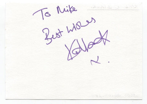 Kate Colebrook Signed Page Autographed Signature Inscribed "To Mike"
