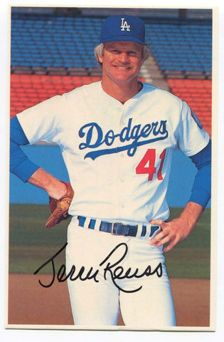 Jerry Reuss Signed Photo Post Card Autographed Signature MLB Baseball Dodgers