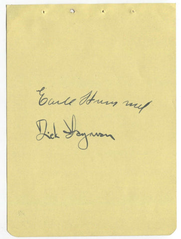 Earle Hummel Dick Hayman Signed Album Page Autographed 1949 Vaughn Monroe Band