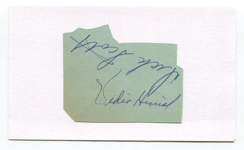 Vedie Himsl and Dick Scott Duel Signed Cut Index Card Autographed Baseball MLB