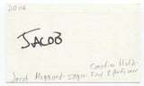Jacob Hoggard Signed 3x5 Index Card Autographed Signature Canadian Idol Singer