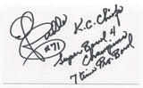 Ed Budde Signed 3x5 Index Card Autographed NFL 1964 Kansas City Chief Super Bowl