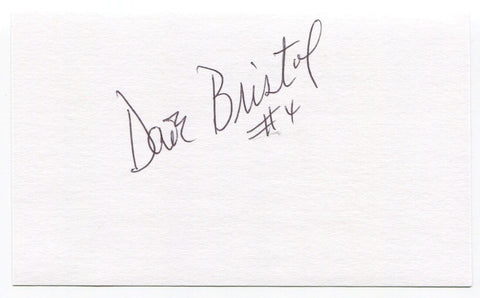 Dave Bristol Signed 3x5 Index Card Autographed MLB Baseball Manager Cincinnati