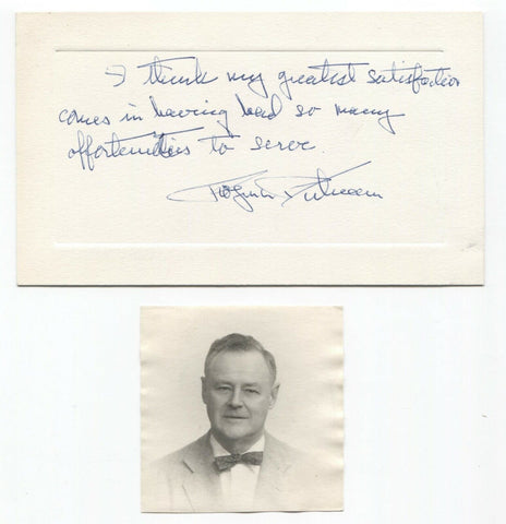 Roger Putnam Signed Card Autographed Signature Politician Businessman