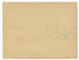 Johnny Long Signed Album Page Autographed 1949 Signature Music