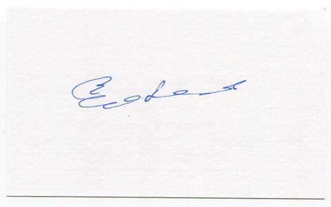 Ed Roebuck Signed 3x5 Index Card Autographed MLB Baseball Brooklyn Dodgers