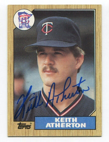 1987 Topps Keith Atherton Signed Baseball Card RC Autographed AUTO #52