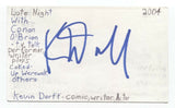 Kevin Dorff Signed 3x5 Index Card Autographed Signed Actor Comedian