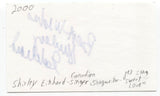 Shirley Eikhard Signed 3x5 Index Card Autographed Signature Singer