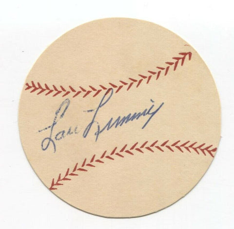 Lou Limmer Signed Paper Baseball Autograph Signature Philadelphia Athletics