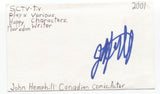 John Hemphill Signed 3x5 Index Card Autograph Signature Actor