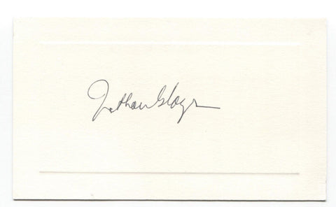 Nathan Glazer Signed Card Autographed Signature Sociologist 