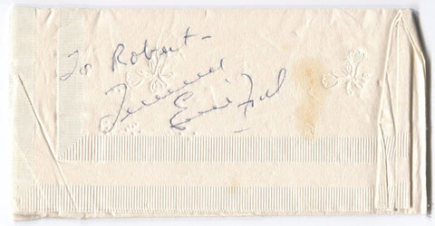 Tennessee Ernie Ford Autographed Napkin Signed Vintage AUTO