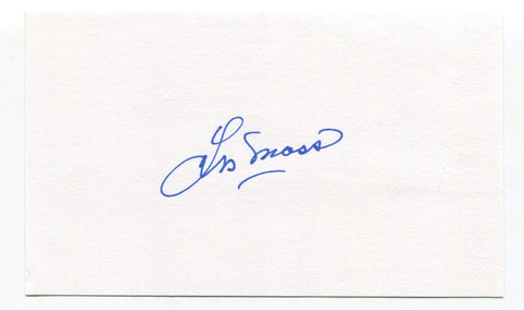Les Moss Signed 3x5 Index Card Autographed MLB Baseball St. Louis Browns