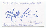 Mark Little Signed 3x5 Index Card Autographed Signature Comedian Comic Actor