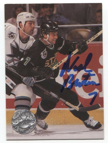 Neil Broten Signed 1992 Pro Set Platinum Hockey Autographed Card #188