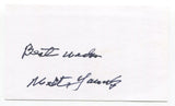 Walt Yowarsky Signed 3x5 Index Card Autographed Football NFL Washington Redskins