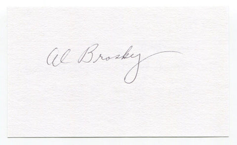 Al Brosky Signed 3x5 Index Card Autographed Football St. Louis Cardinals CFHOF