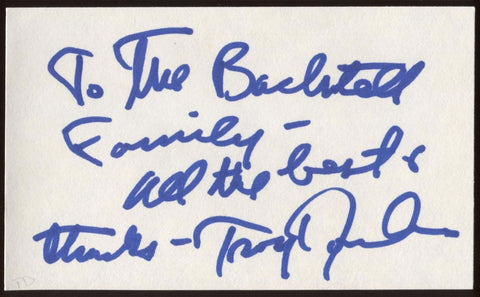 Troy Donahue Signed Index Card Signature Vintage Autographed AUTO 