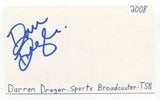 Darren Dreger Signed 3x5 Index Card Autographed Canadian Sports Reporter