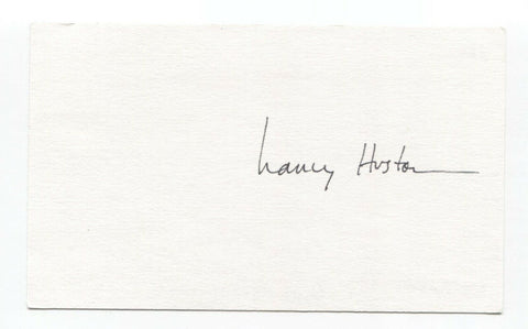 Nancy Huston Signed 3x5 Index Card Autographed Signature Author Writer Novelist