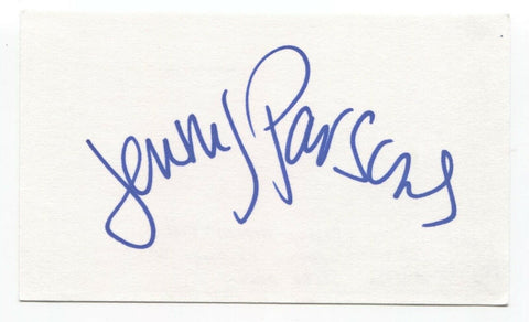 Jenny Parsons Signed 3x5 Index Card Autographed Signature Actress