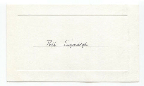 Robb Sagendorph Signed Card Autographed Signature Publisher Yankee Magazine