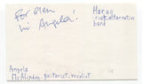 Horse - Angela McAlinden Signed 3x5 Index Card Autographed Signature Band