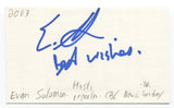 Evan Solomon Signed 3x5 Index Card Autographed Signature Reporter Host