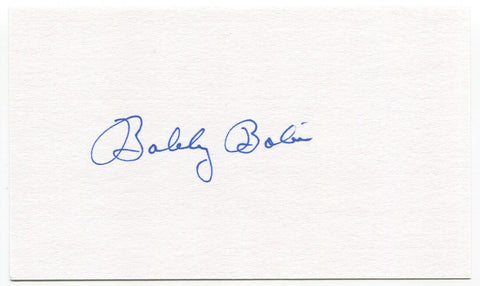 Bobby Bolin Signed 3x5 Index Card Autographed San Francisco Giants Debut 1961