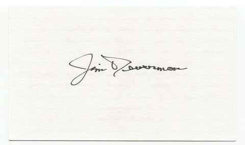 Jim Deverman Signed 3x5 Index Card Autographed John JFK Assassination Funeral