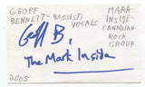 The Mark Inside - Geoff Bennett Signed 3x5 Index Card Autographed Signature