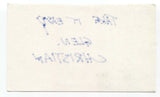 Copyright - Christian Thorvaldson Signed 3x5 Index Card Autographed Signature